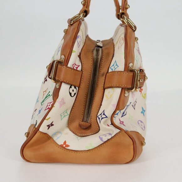 LOUIS VUITTON Monogram Multicolor Claudia Hand Bag White M40193 LV Auth 125340V - Picture 4 of 16